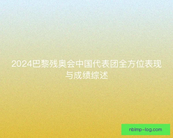 2024巴黎残奥会中国代表团全方位表现与成绩综述